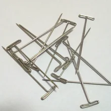 100 шт. T-PINS(51 мм) для парика на пене Т-образная игла бразильский манекен тип головы Шитье