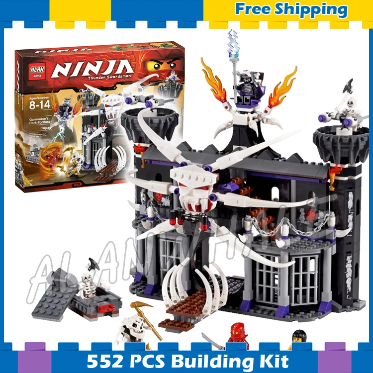

518pcs 9735 Ninja Garmadons Dark Fortress Building Blocks Model Toys Samukai Bricks Kids Compatible With