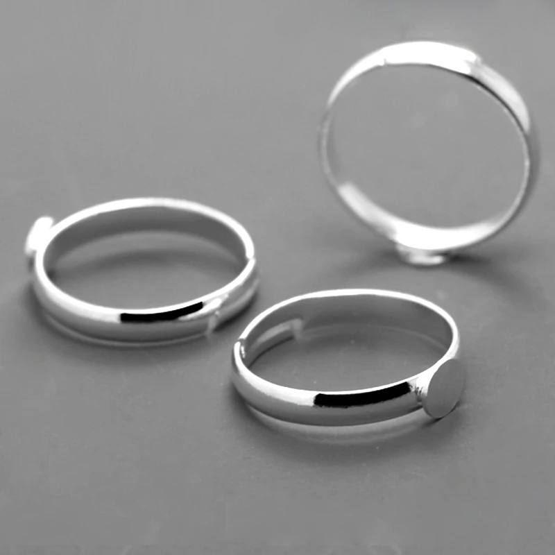 20pcs Wholesale Silver Plated Ring Setting Base Blank Jewelry Parts