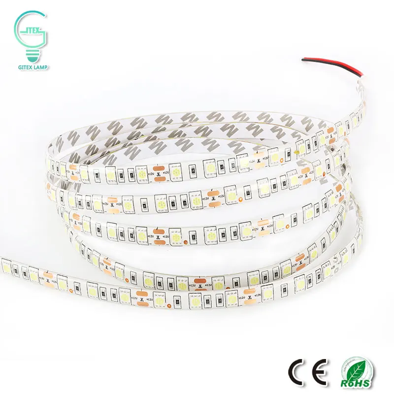 Светодиодная лента 5050 12 В водонепроницаемая гибкая светодиодная 2835SMD RGB 5 м 60