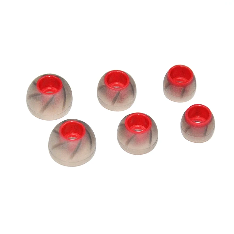 KZ 3 пары(6 шт.) L M S в ухо KZ красные спиральные силиконовые наконечники для наушников/наконечники для ушей/наушники для KZ ZS10 ES4 ZSA - Цвет: 3 Pairs L M S size