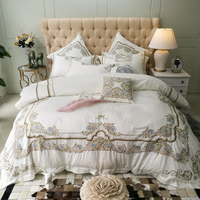 Best Offers Svetanya Embroidered Bedding Set Adults Bedlinen Queen King Size Egyptian Cotton Luxury Duvet Cover Sets Best Offers Svetanya Embroidered Bedding Set Adults Bedlinen Queen King Size Egyptian Cotton Luxury Duvet Cover Sets