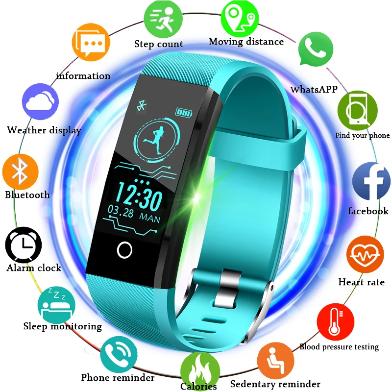 

2018 New Sport Smart Bracelet Men Smart Watch Women Fitness Tracker Smart Wristband Heart Rate Blood Pressure Monitor Smartwatch