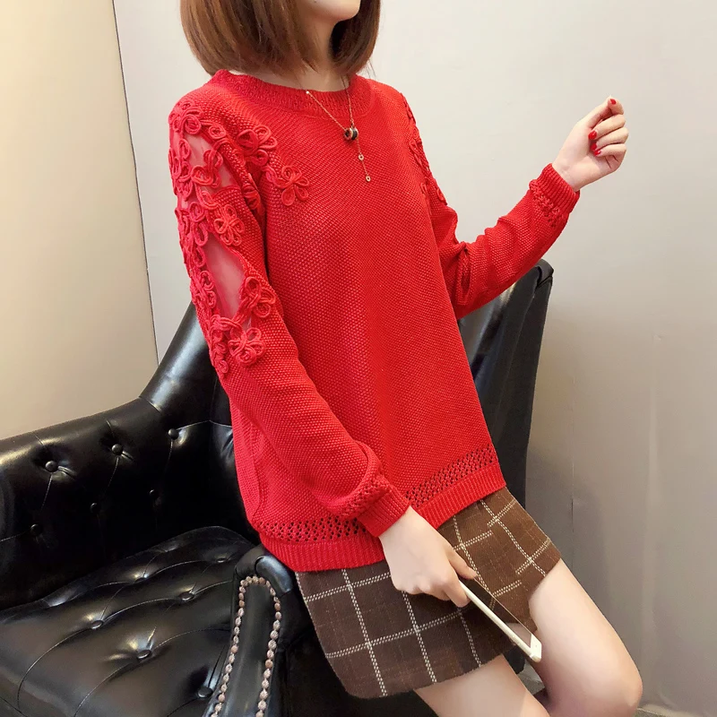 Spring Summer Women Hollow Sweater 2018 Autumn New Korean Loose Large Size Bright Mesh Yarn Female Bottoming Knitting Sweater Spring Summer Women Hollow Sweater 2018 Autumn New Korean Loose Large Size Bright Mesh Yarn Female Bottoming Knitting Sweater