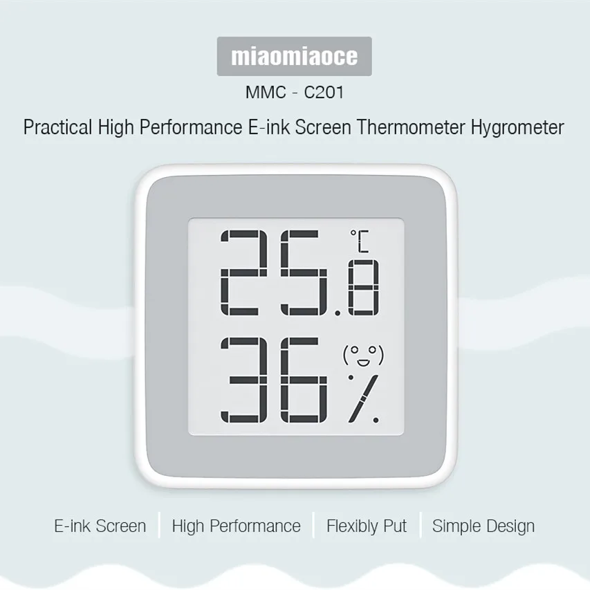 

Xiaomi Mijia Miaomiaoce E-ink Screen Thermometer Temperature Humidity Sensor With LCD Screen Digital Practical High Performance