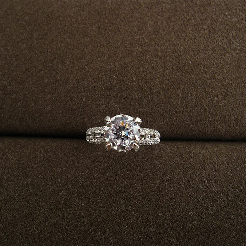 Hot sale Fashion simulated stone wedding ring, round brilliant ,wedding bridal dress accessaries