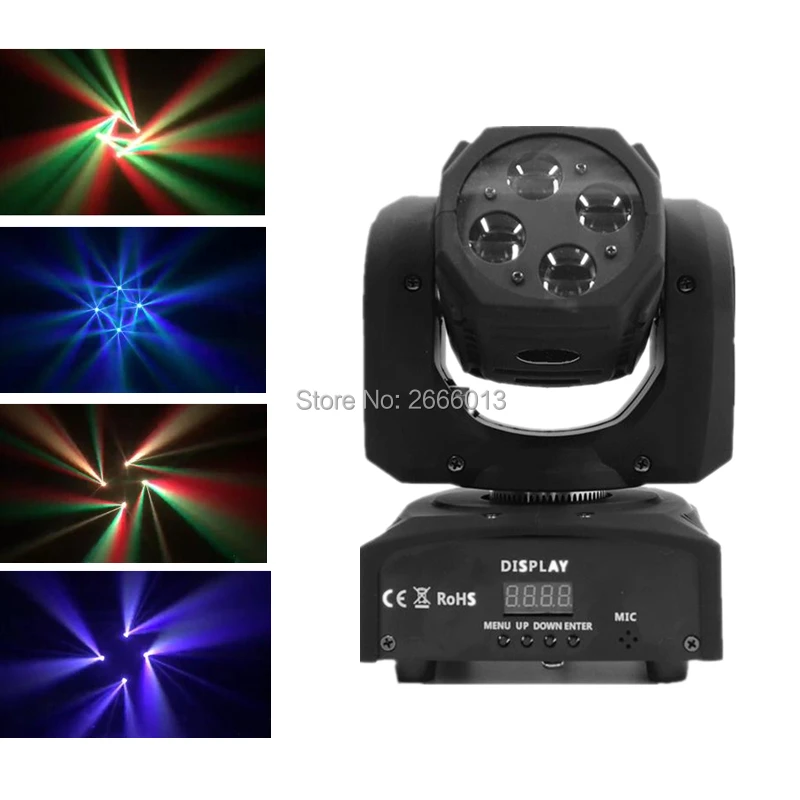 

Mini 4X10W Super Beam Moving Head Lights RGBW 4in1 60W High Brightness LED Beam Stage Effect Lights Good For DJ Disco Equipment