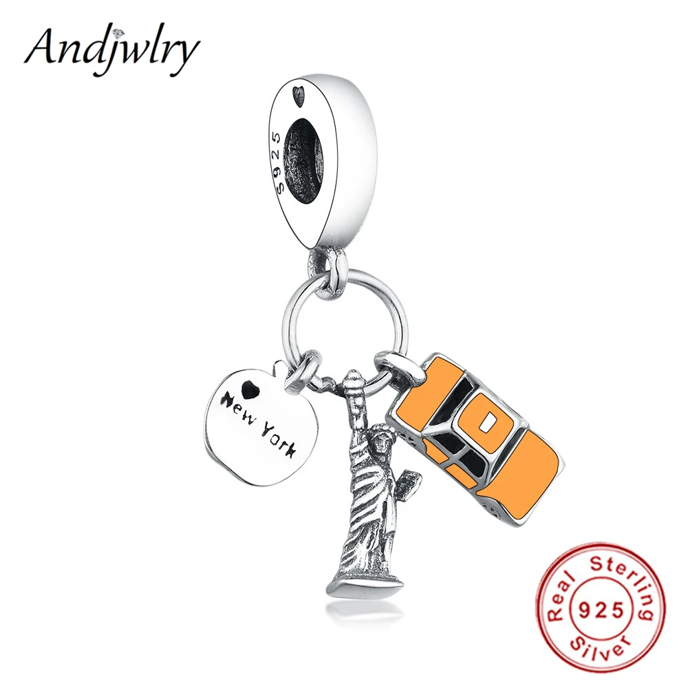 Fit Original Pandora Charms Bracelet Real 925 Sterling Silver New York
