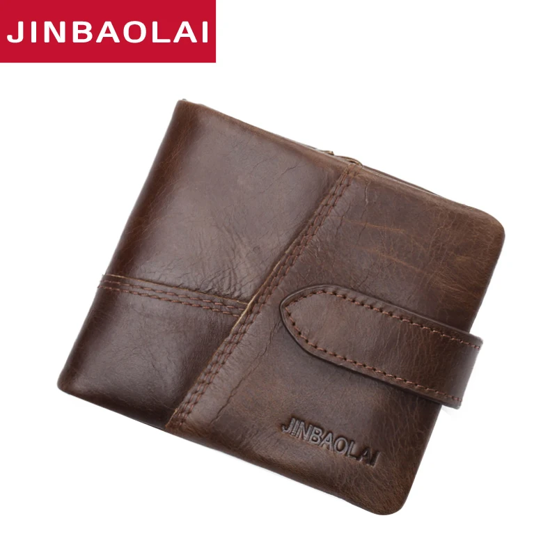 

2018 Genuine Leather Wallet Top Quality New Arrival Men Wallets Luxury Dollar Prices Vintage Male Purse Wallet Coin Bag Carteira