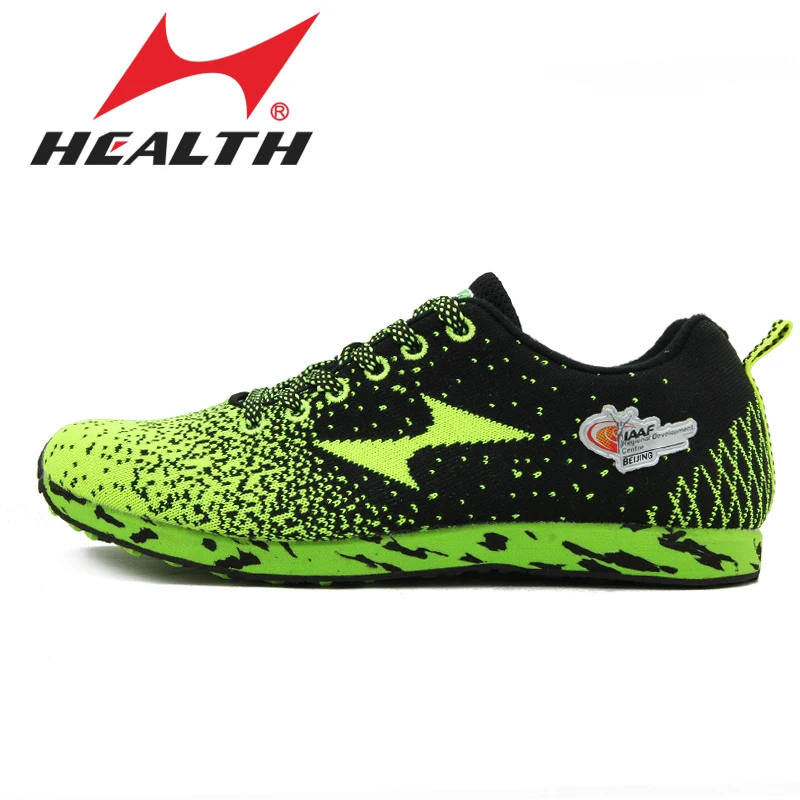 Health Athletic training trail sports running shoes line knitted slip
