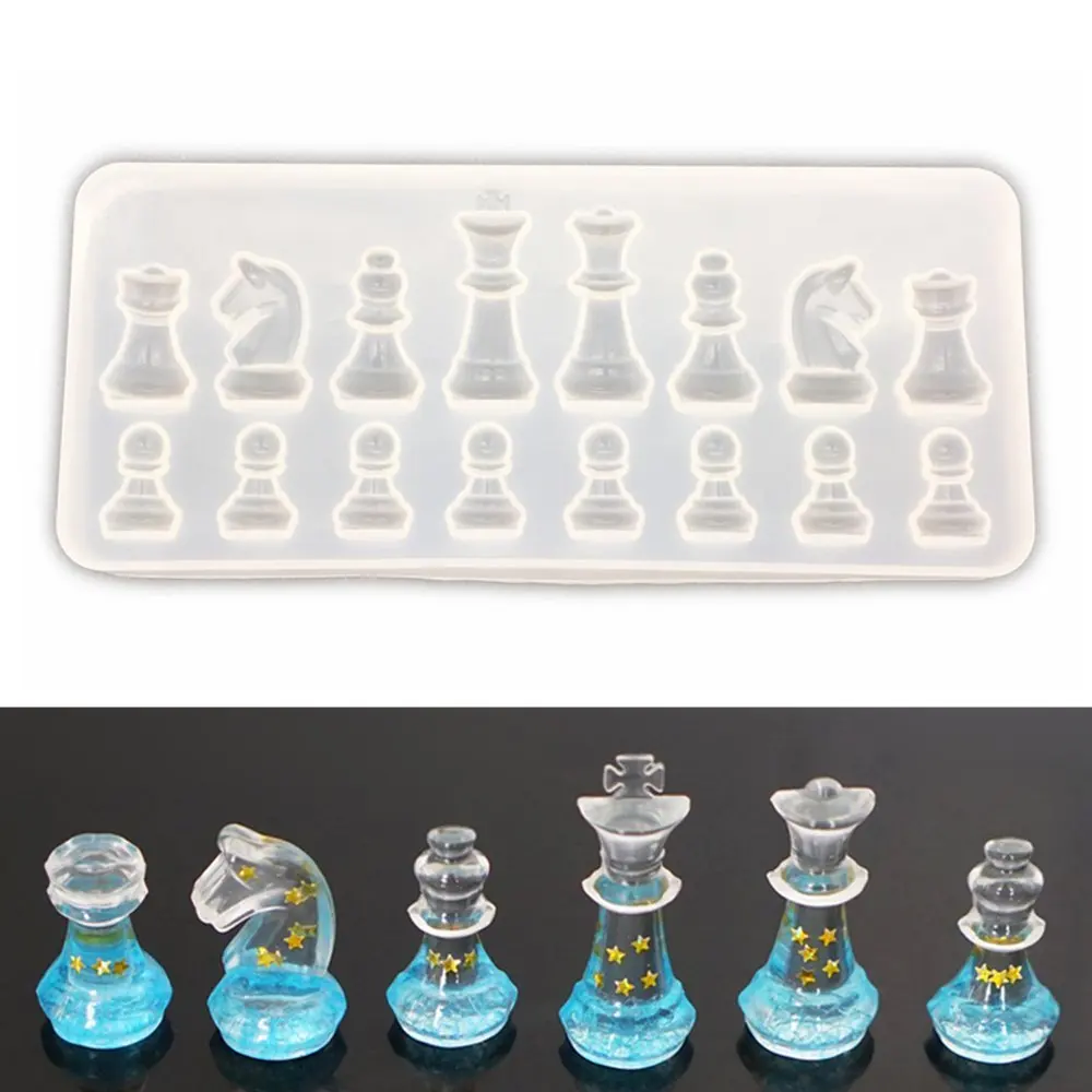 

International Chess Shape Silicone Mold DIY Clay Epoxy Resin Mold Pendant Decoration Molds Candy Chocolate Cake Mould