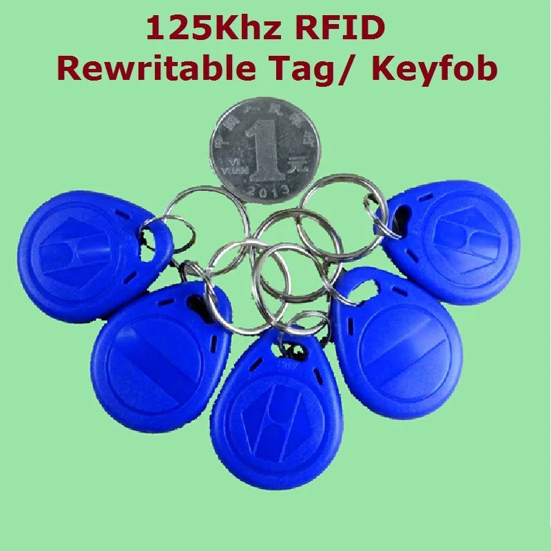 Portable 125KHz RFID Reader & Writer Duplicator Copier Programmer Device & 5 Free EM4305 T5577 Tag & 5 Free Writable Card