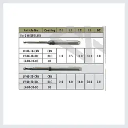 2.0 мм cad-cam-фрезерный Боры Стоматологические циркония ПММА для 3 м ESPE Лава фрезерные боры crn DLC DC Материал