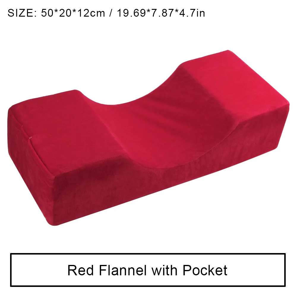 Профессиональная подушка для шейных ресниц наращивание ресниц удлиняющие подушки эргономичная пена памяти салон красоты шеи поддержка Макияж инструмент - Цвет: Red Flannel Pillow
