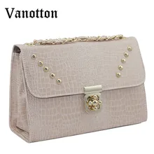 2016 Brand Women Pu Leather Clutch Small Bags for Women Crocodile Pattern Shoulder Bag Fashion Chains Ladies Messenger Bag