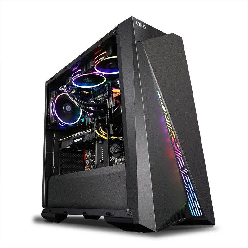 Игровой Настольный ПК Kotin Intel Core i7 9700K 3 6 ГГц Z390 RTX 2070 8 Гб GDDR6 GPU 16 ОЗУ компьютер ATX Mid