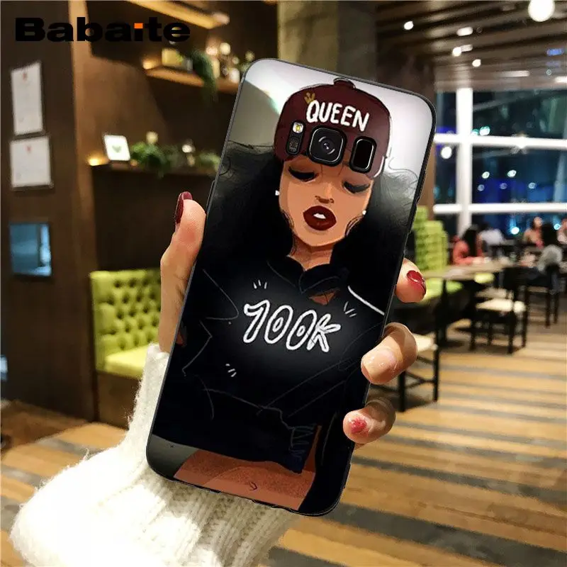 Babaite меланин POPPIN Black Girl Ультратонкий чехол для телефона с узором Samsung GALAXY s6 edge plus s7