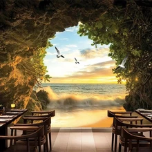 Beibehang современная мода пещера вне морского пляжа 3d Фото Обои фреска 3D гостиная спальня фон стены 3d обои