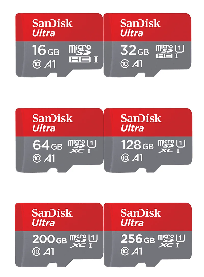 100% оригинальная карта памяти SanDisk 32 Гб 64 Гб Скорость чтения Скорость 98 м/с 128 ГБ оперативной памяти, 16 Гб встроенной памяти, карта Micro SD класса