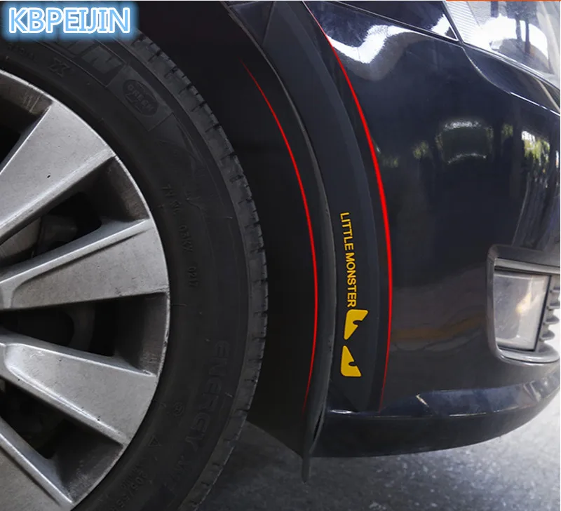 

2pcs Car Styling Fender Flares Edge Rubber Anti Collision Sticker for DAIHATSU terios sirion yrv charade feroza mira accessories