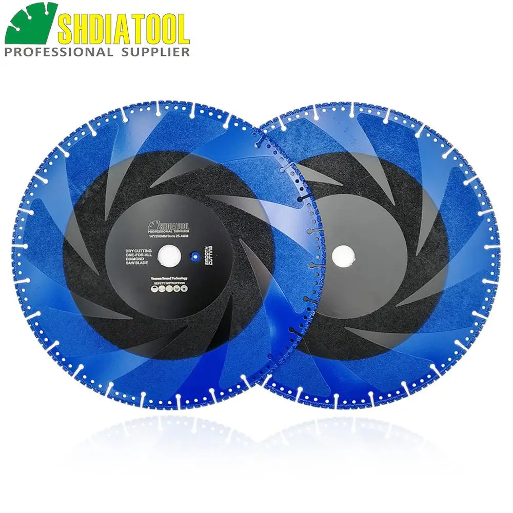 SHDIATOOL 2 шт. 14 &quot/350 мм Вакуумные Паяные Алмазный диск отрезной многоцелевой чугун