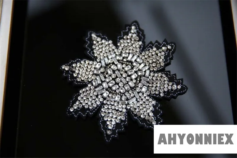 Large 11cm snowflake beads anise star patches DIY applique for winter clothes shoes bags decoration sew on beads parches