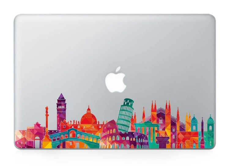 GOOYIYO - New Laptop Sticker Famous City Sight Landmark Skins For MacBook Air Pro Retina 11 13 15 Sticker Vinyl Partial Decal
