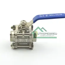 Пиво варить Нержавеющая сталь 316 из 3 предметов шаровой кран, 1/" BSP, чайник шариковый клапан, самогон оборудования