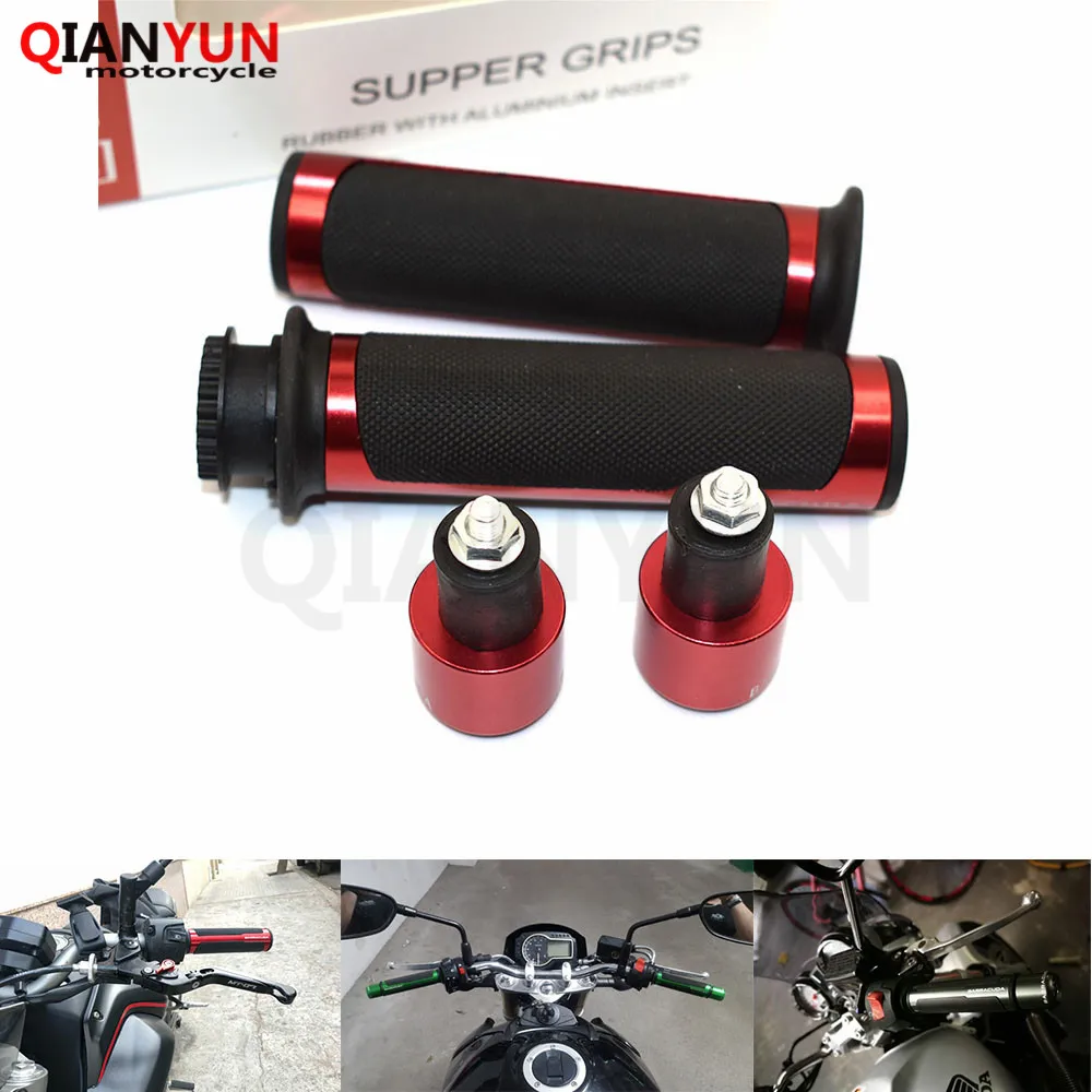 

Universal 7/8'' 22mm CNC Motorcycle handle bar handlebar grips ends For kawasaki er-6f er6f ninja zx 250 250R w800 z1000