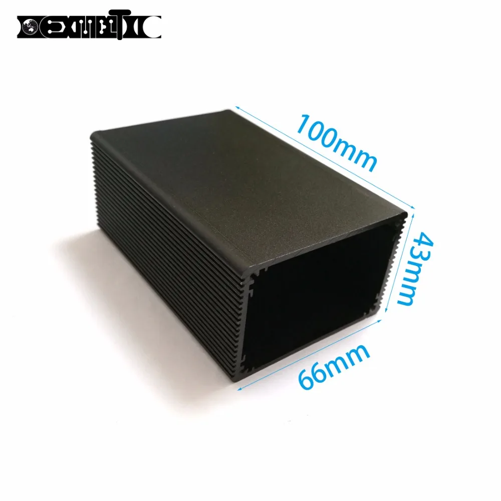 Абсолютно новый алюминиевый корпус pcb project box Черный 43*66*100 мм DIY электронный |