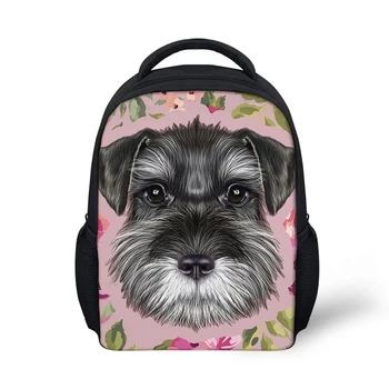 

Cute Schnauzer Printing Kindergarten School Bags Kids Small Schoolbag Girls Kawaii Preppy Shoulder Bag for Children