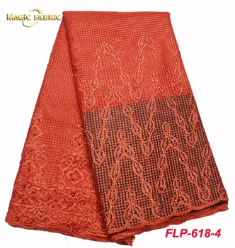 

Latest French Lace 2018 High Quality Embroidey Tulle Lace Trim Beautiful African French Tulle Lace With Stones and beads FLP-618