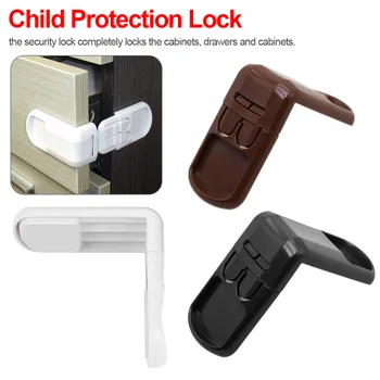 

4Pcs Child Lock Protection Of Children Locking Doors For Children's Safety Kids Safety Plastic Lock For Child Infant Baby Locks