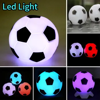 

Night Light Lamp Football Shape Colorful Bright Interesting Adorable Room Decor Bedroom Lighting Kids Boys New Year Gifts