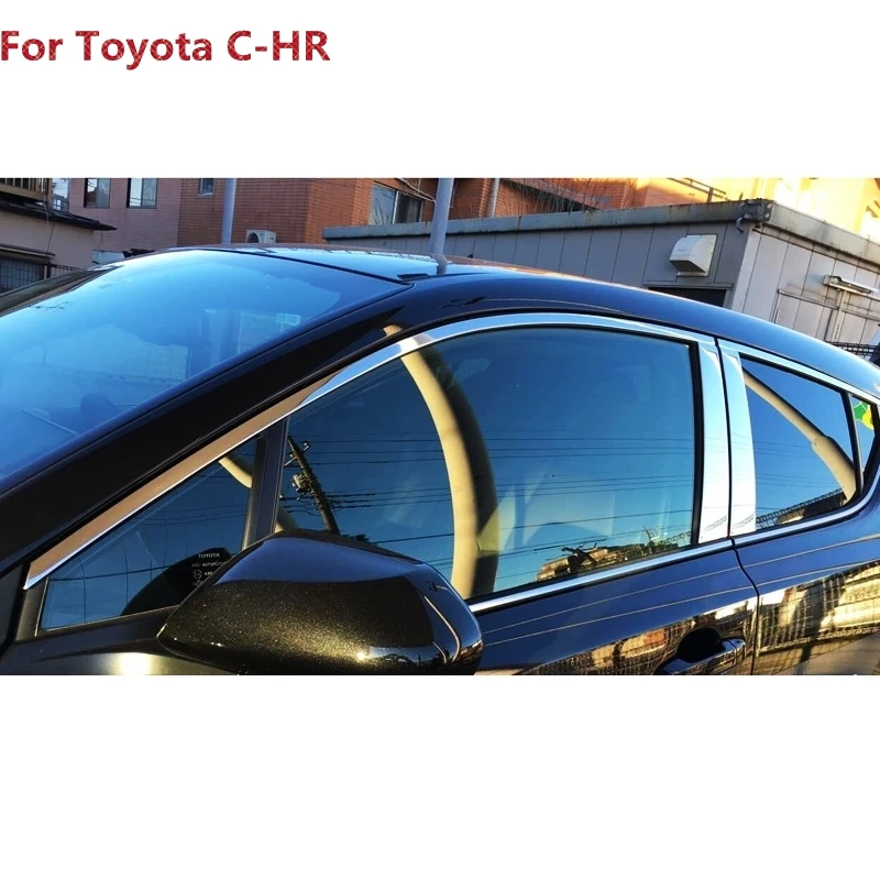 Новинка 18 шт. для Toyota C HR CHR 2016 2017 нержавеющая сталь оконная формовочная отделка