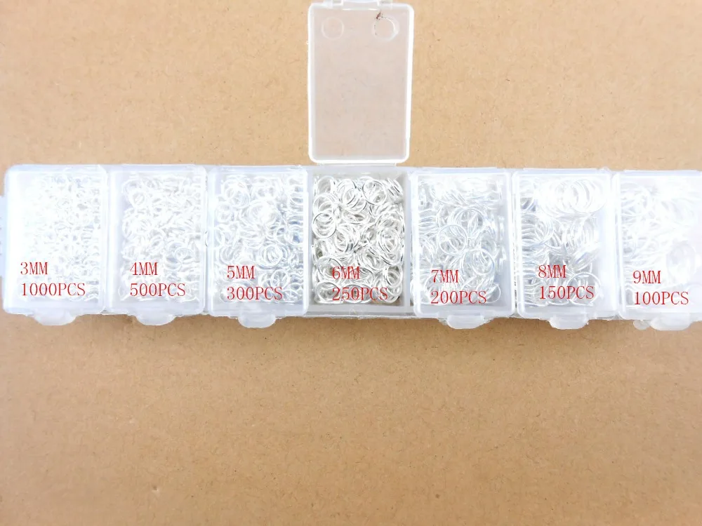 

Free 3-4-5-6-7-8-9MM 2500pcs Sterling Silver Open Jump Ring Silver Components DIY Jewelry 925 silver findings opening rings