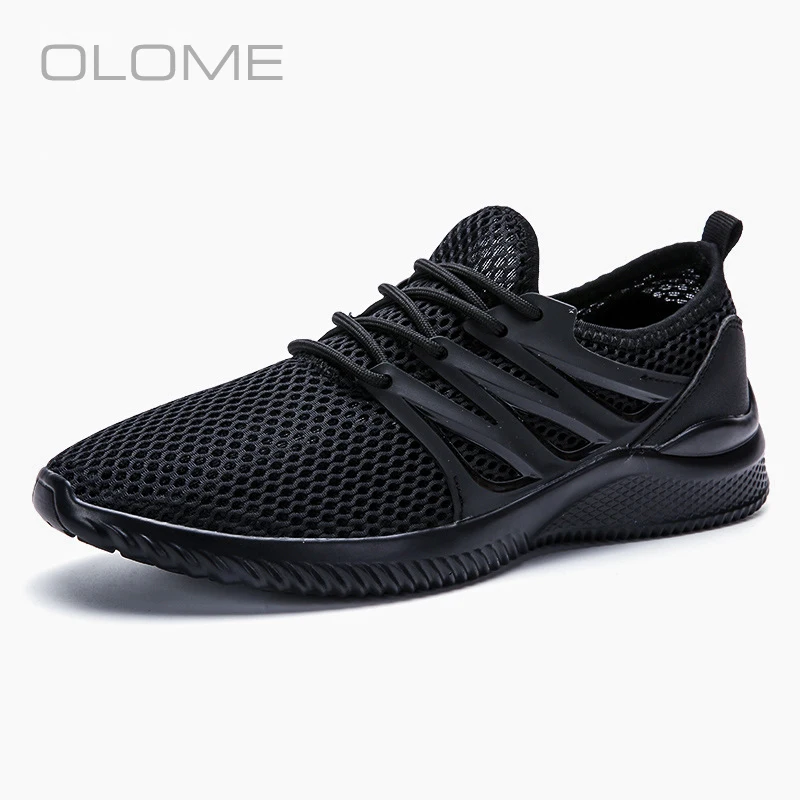 

OLOME new mesh round head ultra-light 2019 increased wild lace men's shoes fashion casual ultra light breathable