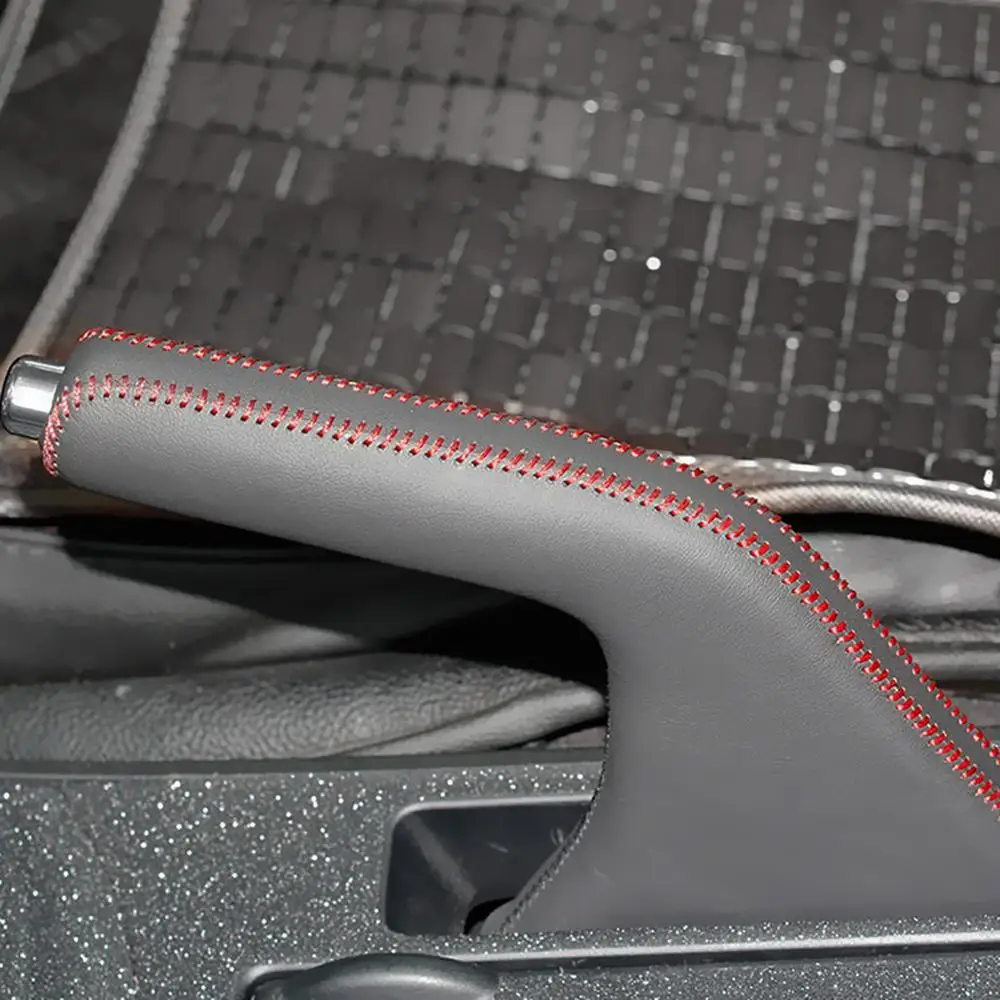 Автомобильные рукоятки ручного тормоза чехол для Mazda 3 ручной тормоз крышка из натуральной кожи украшение интерьера DIY Автомобильный Стайлинг авто принадлежности