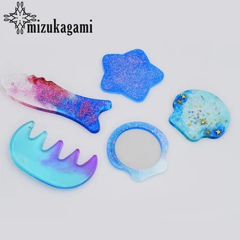 

1pcs UV Resin Jewelry Liquid Silicone Mold Shell Star Fish Mirror Pendant Silicone Mold For DIY Decorate Jewelry Making Mold