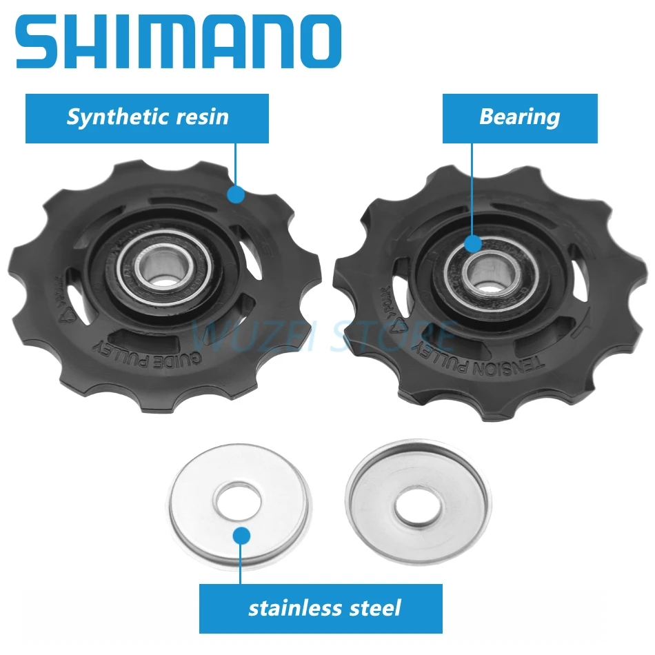 Shimano 11T Rear Derailleur Tension Guide Pulley Set for RD-5700/T6000/6800/6870 