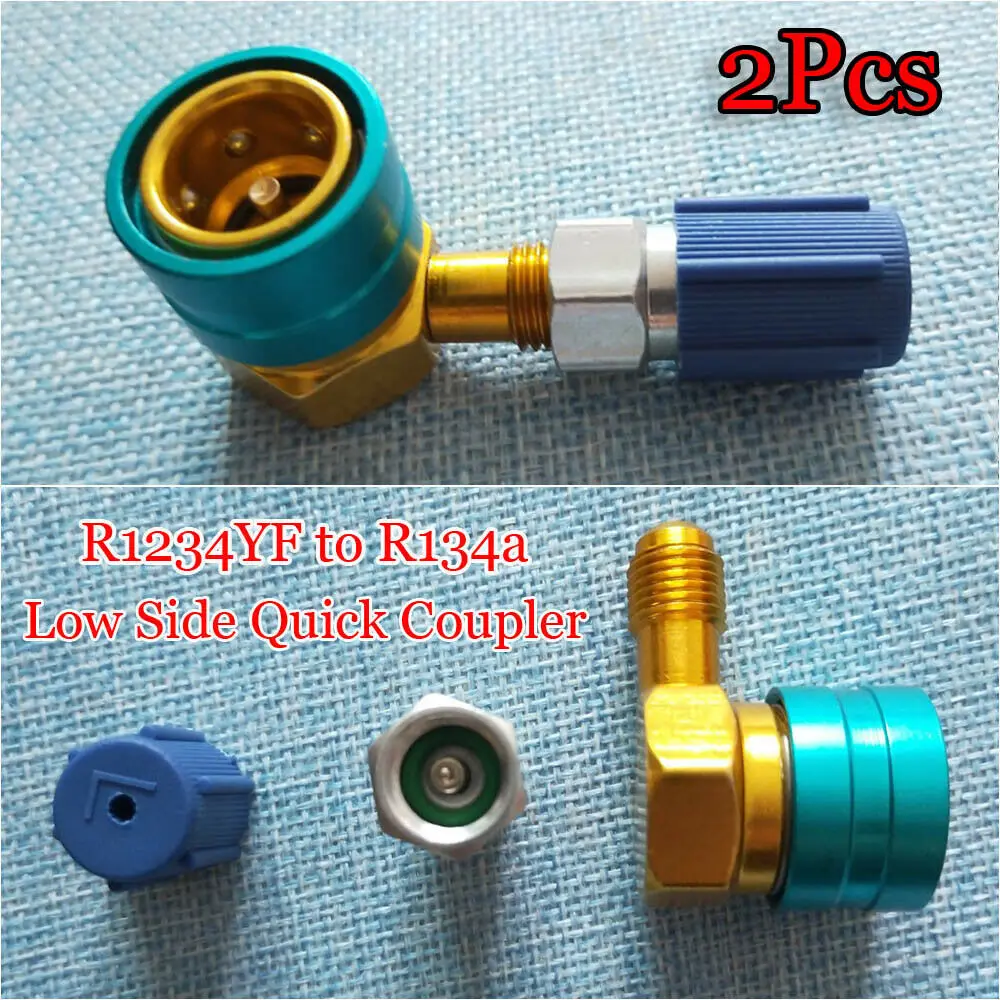 

2X R1234YF to R134a Low Side Quick Coupler Adapter Car Air Conditioning Fitting R1234YF quick couple to R134a low side fitting
