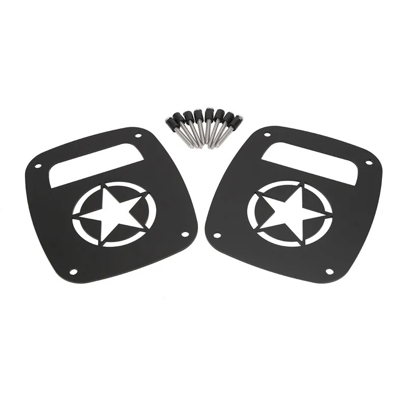 Exterior Grille Tail Light Rear Lamp Cover Guards For 1987-2006 Jeep Wrangler TJ YJ Accessories Taillight Protector WISENGEAR (87)