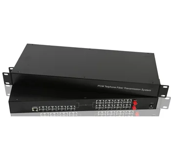 

High Quality 24 Channel PCM Voice Telephone Fiber Optical Media Converter With Ethernet FC Single mode 20Km