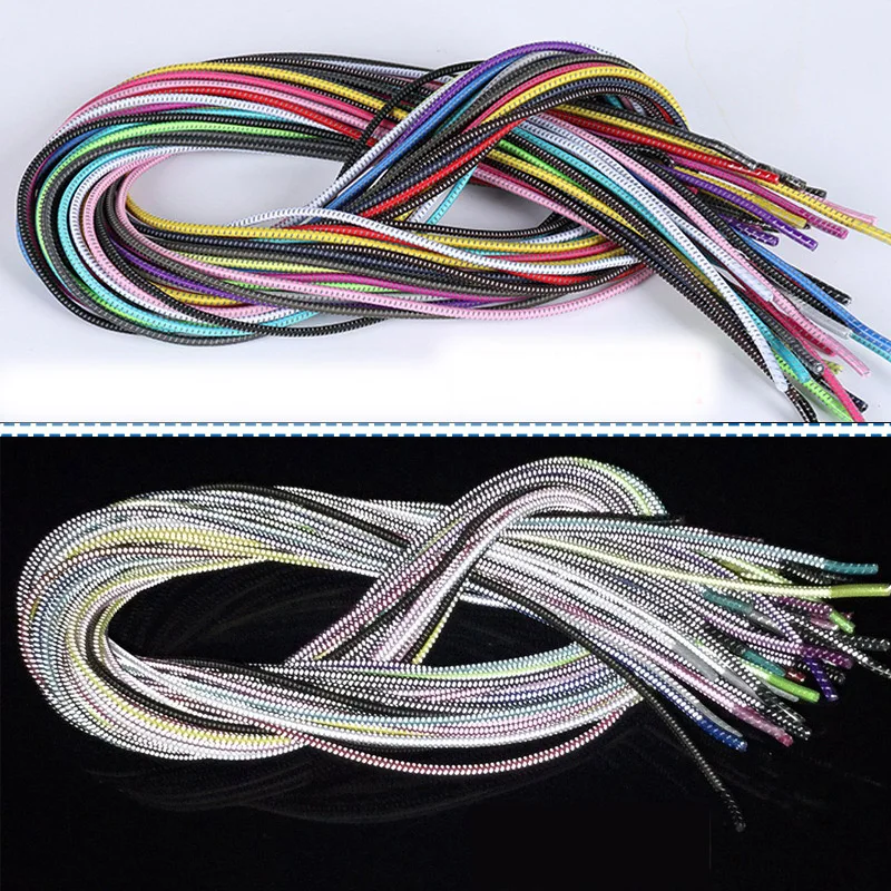 1 Pair Night Glow Elastic Shoelaces Shoestrings /Jogging/Triathlon/Sport Fitness Multicolor Lace Black Buckle Locking Shoe Laces