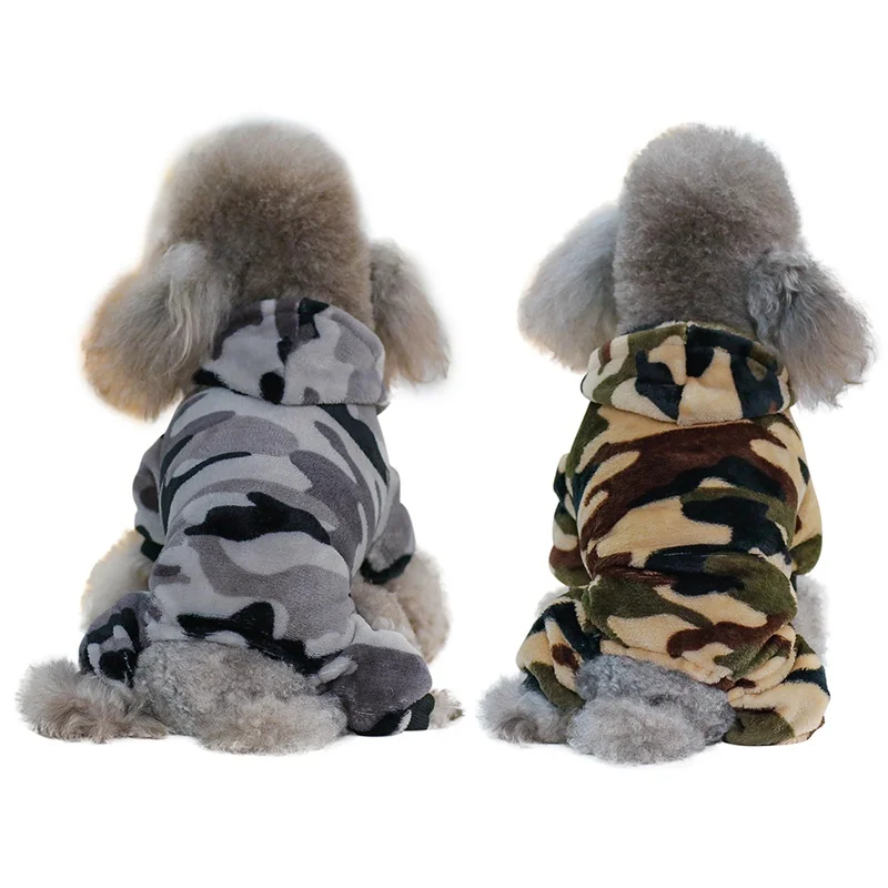 Warm Camouflage Dog Coat Jacket Winter Fleece Pet Dog Clothes Fashion
