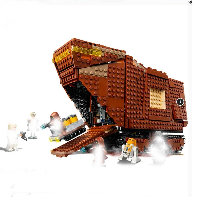 

Star Wars Compatible Legoings 75220 Toys For Children the Sandcrawler Model Building Set Blocks Bricks DIY Christmas Gifts