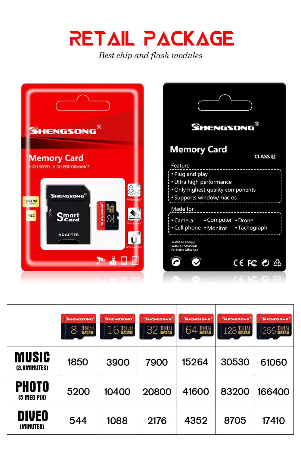 Высокоскоростная Флешка карта памяти 8 ГБ 16 ГБ 32 ГБ класс 10 SDHC Micro карта 64 Гб 128 Гб класс 10 SDXC tarjeta micro sd Cartao de memoria