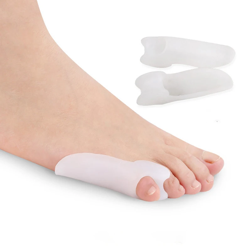 

1 Pair of Silicone Gel Food Care Pad Straightener Toe Separators Soft Toe Corrector