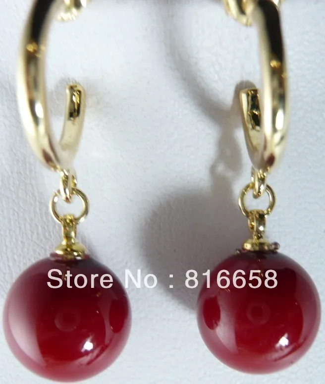 

Free shipping@@Charming!Red Sea Shell Pearl AAA Earring