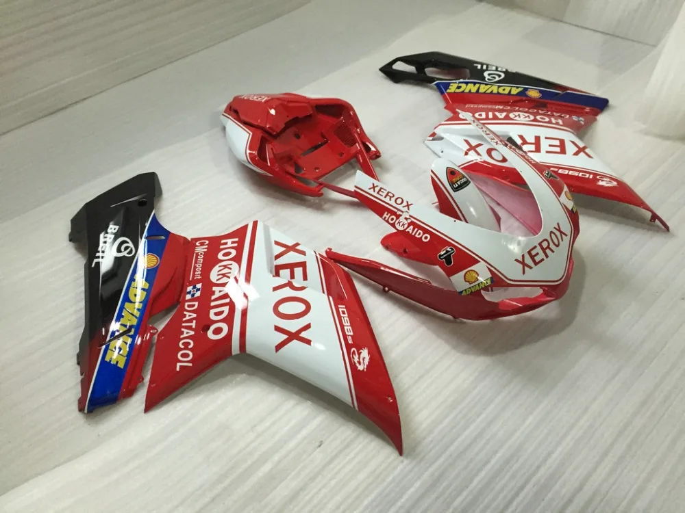 Комплект обтекателей под давлением для DUCATI 1098 1198 848 2007 ducati 2011 07 08 10 11 XEROX красные